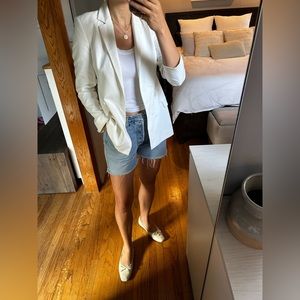 Zara white structured blazer, chic!